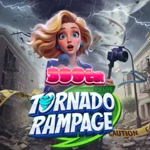 Tampilan visual grid berbentuk corong tornado pada slot Tornado Rampage
